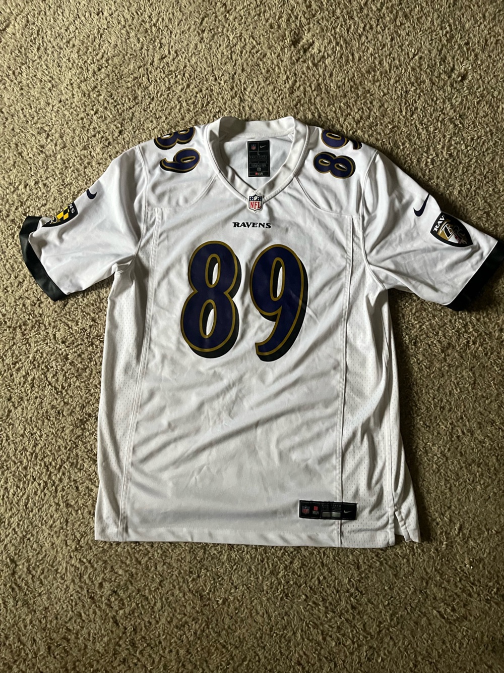 Nike Baltimore Ravens Mark Andrews #89 White Men's Football Jersey